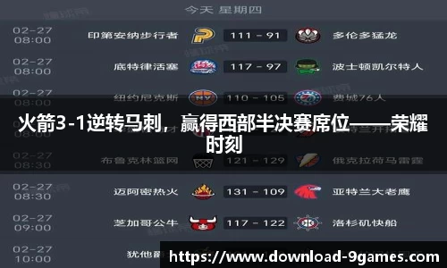 火箭3-1逆转马刺，赢得西部半决赛席位——荣耀时刻