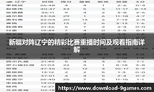 新疆对阵辽宁的精彩比赛重播时间及观看指南详解